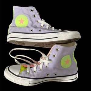 Size 6.5 - Converse Chuck Taylor All Star High Neon Color-Block